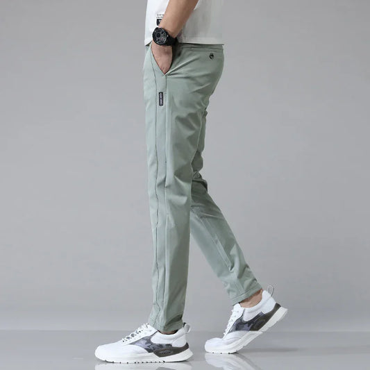 Spring /Summer Ultra-thin Men's Stretch,  Slim,  Straight,  Casual Pants.   High Quality Fashion and  Breathable Golf, Sport, Trousers