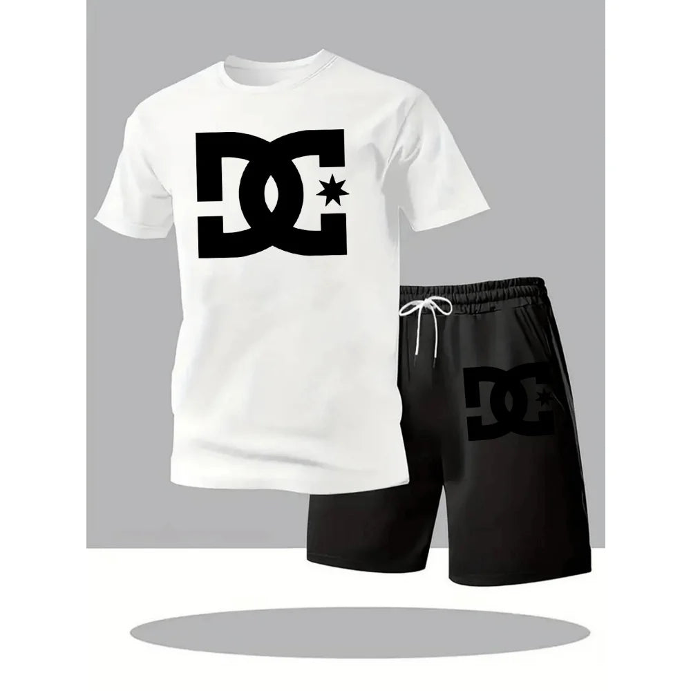 Summer Men's Casual Clothing Set,  Breathable Oversize T-Shirt /Shorts,  2-Piece Sportswear,  Short Sleeve, Comfortable, VERY available!!!