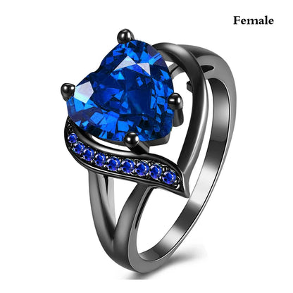 Fashion Couple Rings,  Romantic Womens Heart Rhinestone in color.and Zircon Ring.   Mens Stainless Steel Celtic Dragon Ring,  Wedding Jewelry or gifts