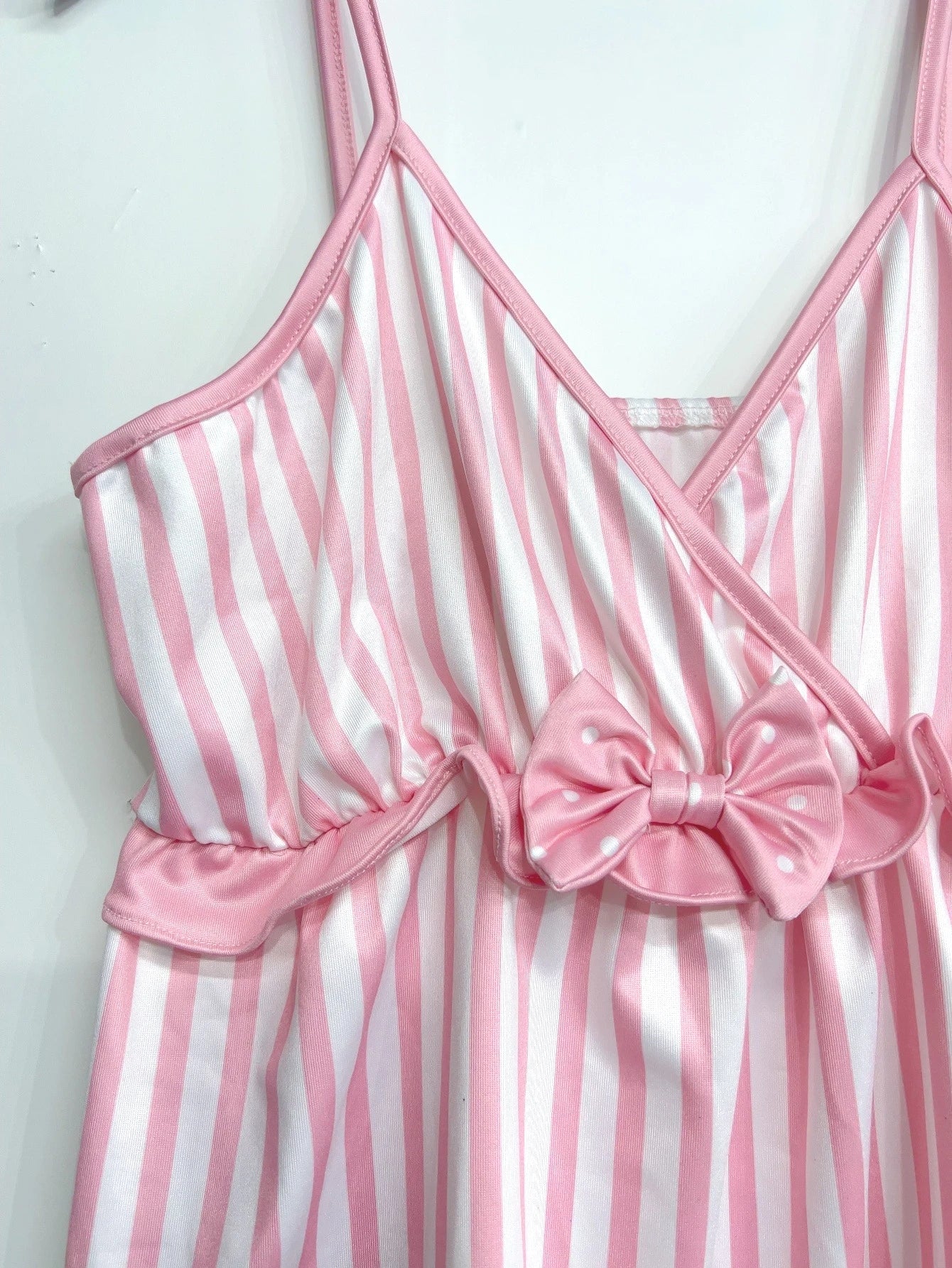 Women/girls Summer Fashion,  Sweet Bow with  Stripe Print.  Crop Tops, Vintage Cute,  Sleeveless Shirt,  Camis