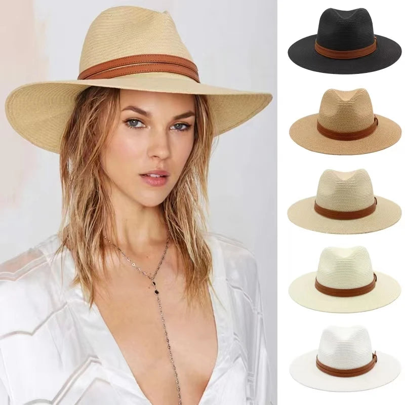 Large Size 56-58 59-60cm New Natural Panama Straw Hat Summer Men /Women Wide Brim UV Protection Fedora Sun Hat. There are 4 color /sizesthat are all gone.  Everything else is good. Great hat.  Id better find out what size I t