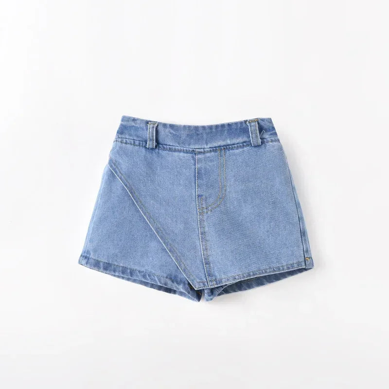 Shorts for Girls.  Blue, All-matching ,  Children Denim Skirt,  Pants, Fashion Jeans, Summer Casual Teen Short Pants (10 /12 /14 Years)