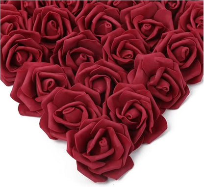 10/20/50Pcs Artificial Foam Rose Flowers,  Fake Flower for Home,  Room,  Decor for  Wedding Party, Halloween, Thanksgiving,  Christmas, Valinrtines Day