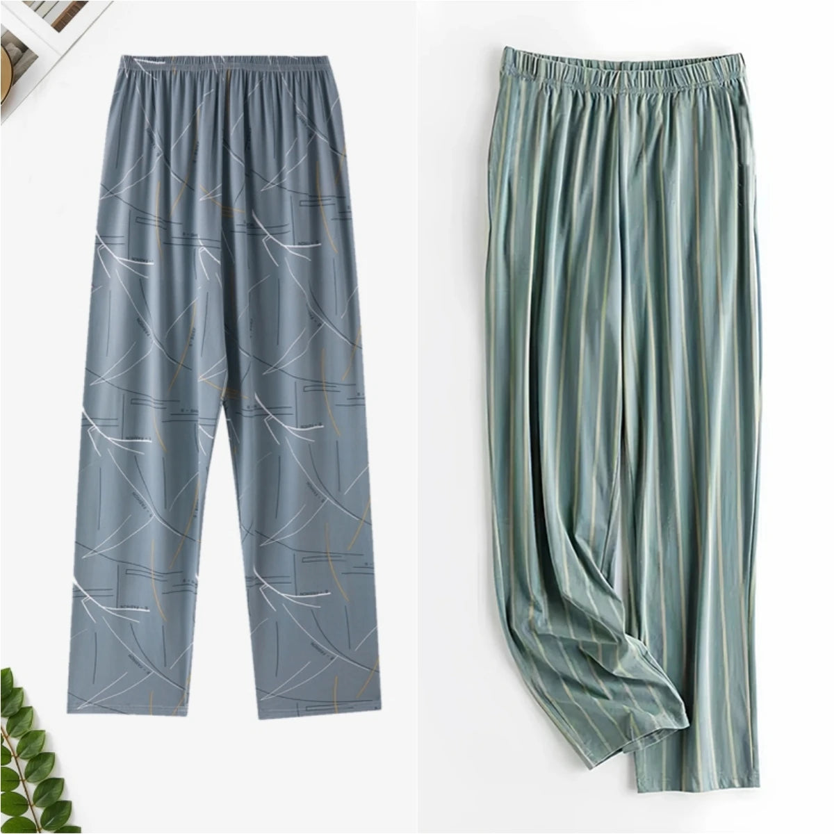 Pajama Pants.  Men's Summer wear.  Thin  and Loose in Large Size Trousers.  Home Pants