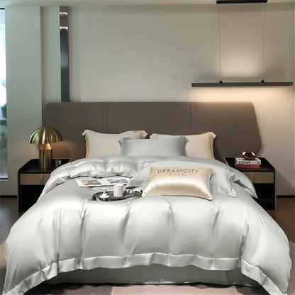 Dreamreal Pure Bamboo Bedding Set for Hotel Home Luxury Organic Bamboo Duvet Cover Fitted Bed Sheet Sets Pillowcase Cooling Soft