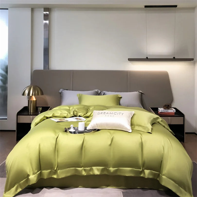Dreamreal Pure Bamboo Bedding Set for Hotel Home Luxury Organic Bamboo Duvet Cover Fitted Bed Sheet Sets Pillowcase Cooling Soft