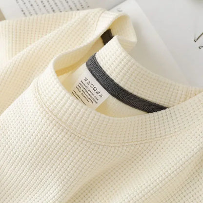 Men's Summer Waffle Round Neck,  Short Sleeve T-Shirt.   Comfortable,Breathable Short-Sleeved Top for Casual Wear.  Sound Perfect for a FATHERS DAY Gift!!!