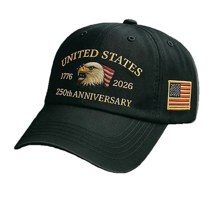 2026 New 250th Anniversary Hat USA Patriotic Baseball Caps.   Eagle Embroidered Baseball Hats for Men Women 250 Year Anniversary