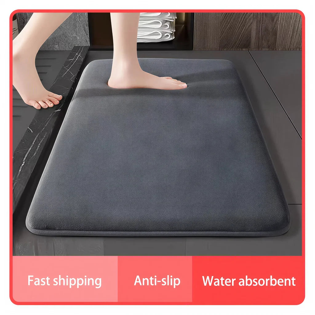 Super absorbent floor mat,  super anti slip  velvet bathroom floor mat,