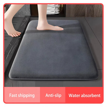 Super absorbent floor mat,  super anti slip  velvet bathroom floor mat,