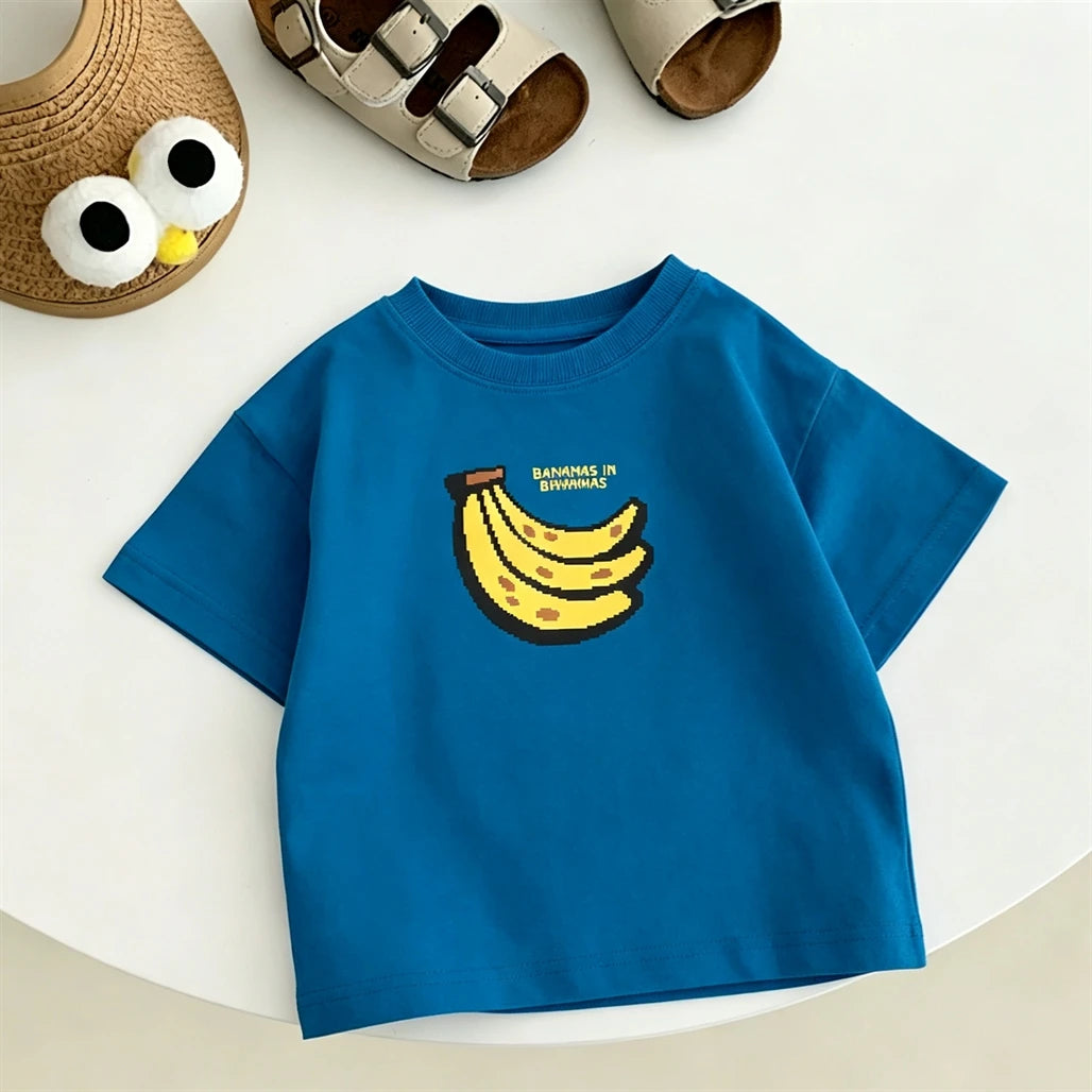 Lovely T-Shirt  for Children,  New Fashion Casual Clothes Printed Short-sleeved Tops Thin Round Neck Base Shirt For Baby Boys Girls.  LEMON YELLOW is  gone in 2 sizes.  They are 24M and 3T.  Everything else is GOOD!!!