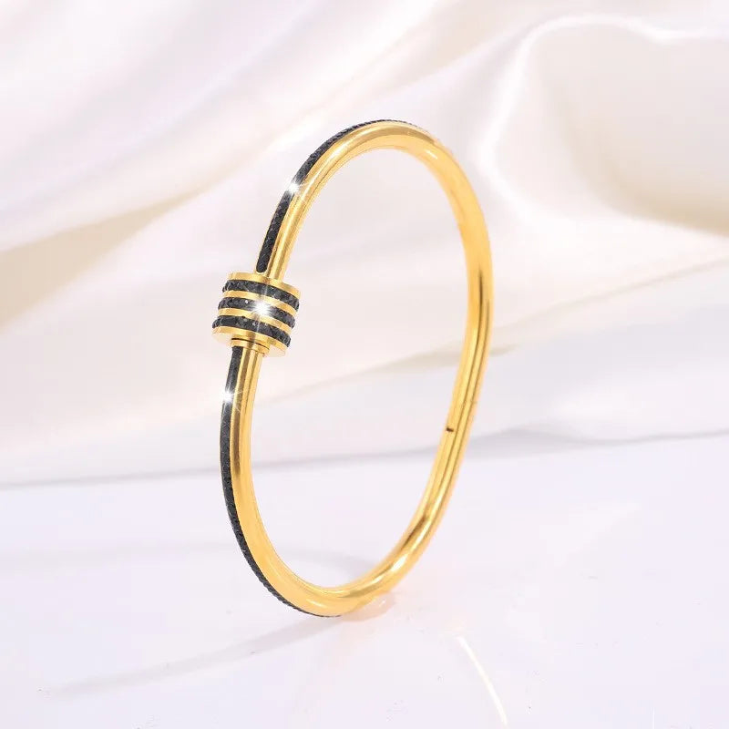 5/1pcs Black Zircon Inlay.  Series  of Stainless Steel Bracelets for Women /Men Fashion  Stacking Jewelry Gift Great item for MOTHERS DAY Gift
