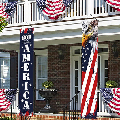 Independence Day  Memorial Day, Vetereans Day, Hanging Flag Banner , Outdoor/ Indoor  Patriotic Decor Family Party, Porch, Yard,  Garden,  Red White Blue USA Flag Decorations