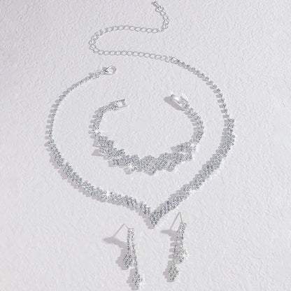 Fashionable silver plated rhinestone folding tassel earrings, necklace bracelet for weddings, Holidays, any Special Occasion such as Mothers Day!