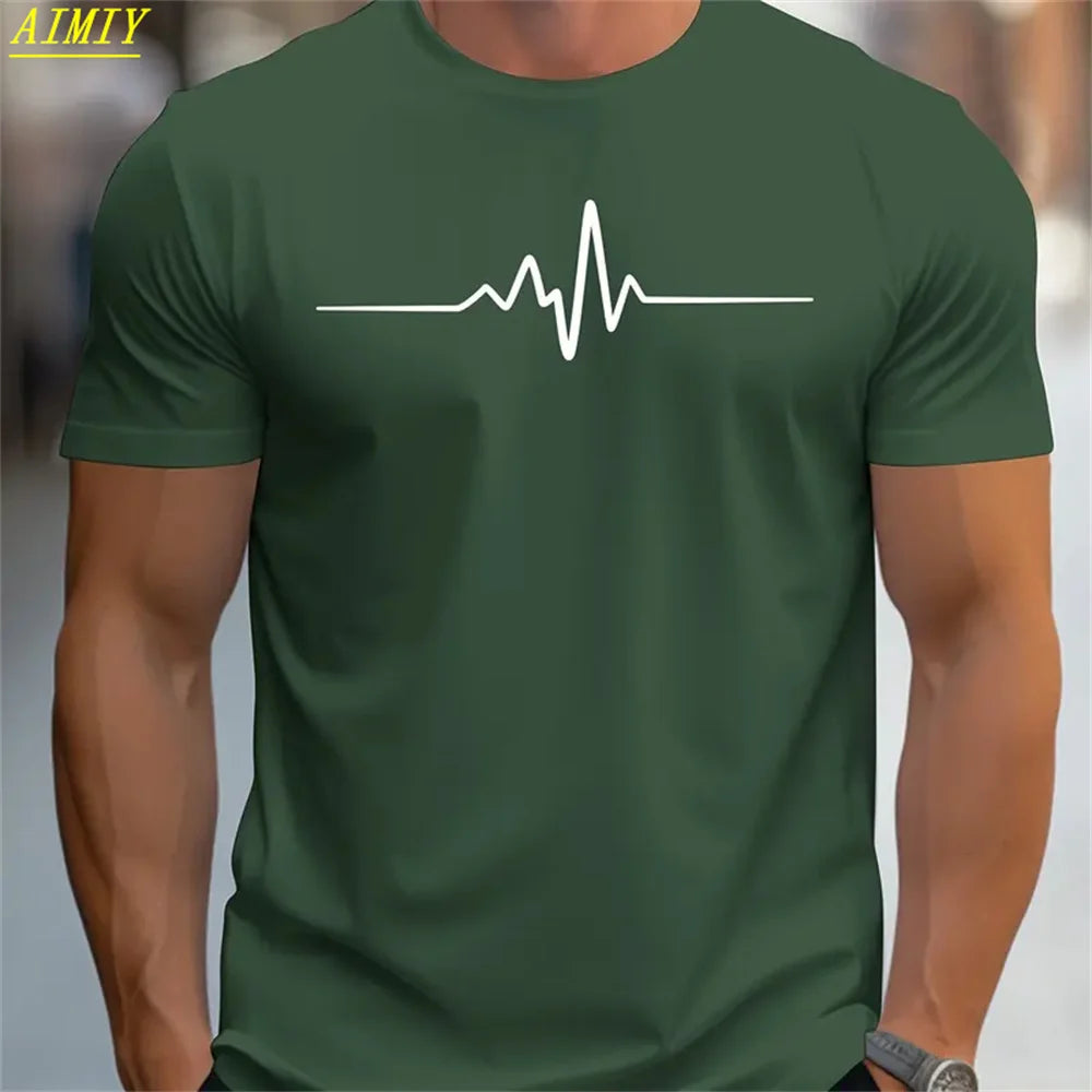 Summer Men's T-shirt Top,  Casual,  Loose Fit , Oversized T-shirt,  PARI Letter Pattern,  Printed Round Neck,  Short Sleeved Many Colors