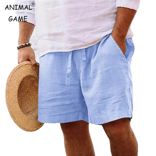 Mens Cotton Solid Colors, Short Lightweight Gym Pants oversize Beach Shorts, Mens Jogging, Sport,  Large, Short