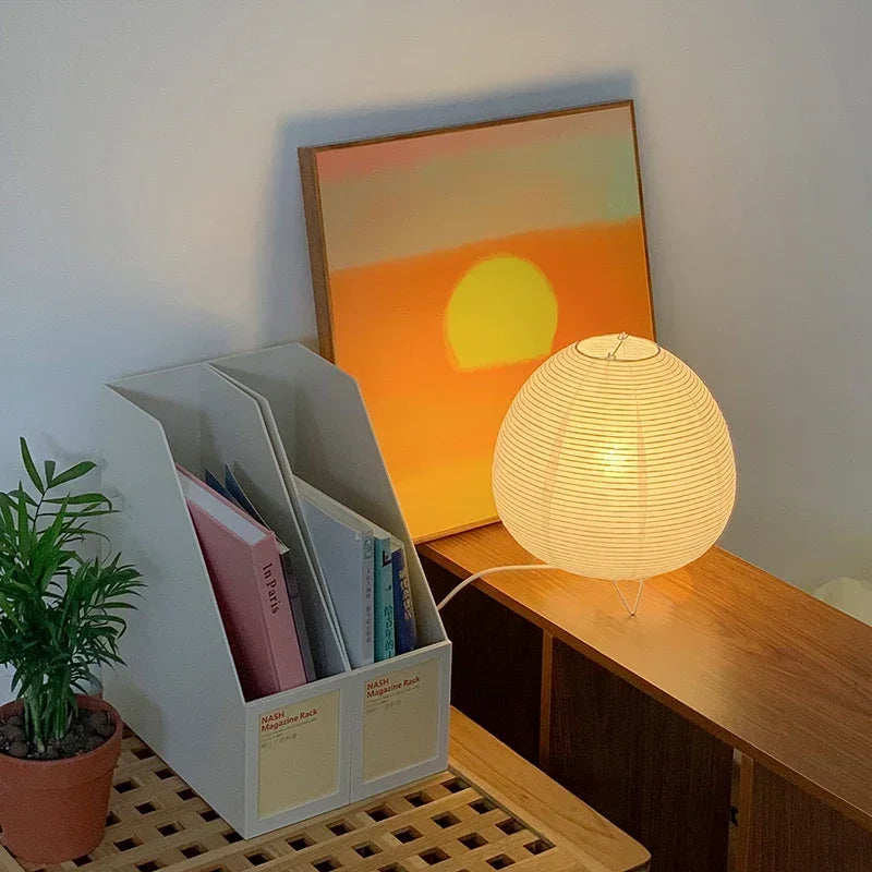 Japanese Lantern Led Table Lamp,  Living Room,  Bedroom Bedside.  Rice Paper Light.