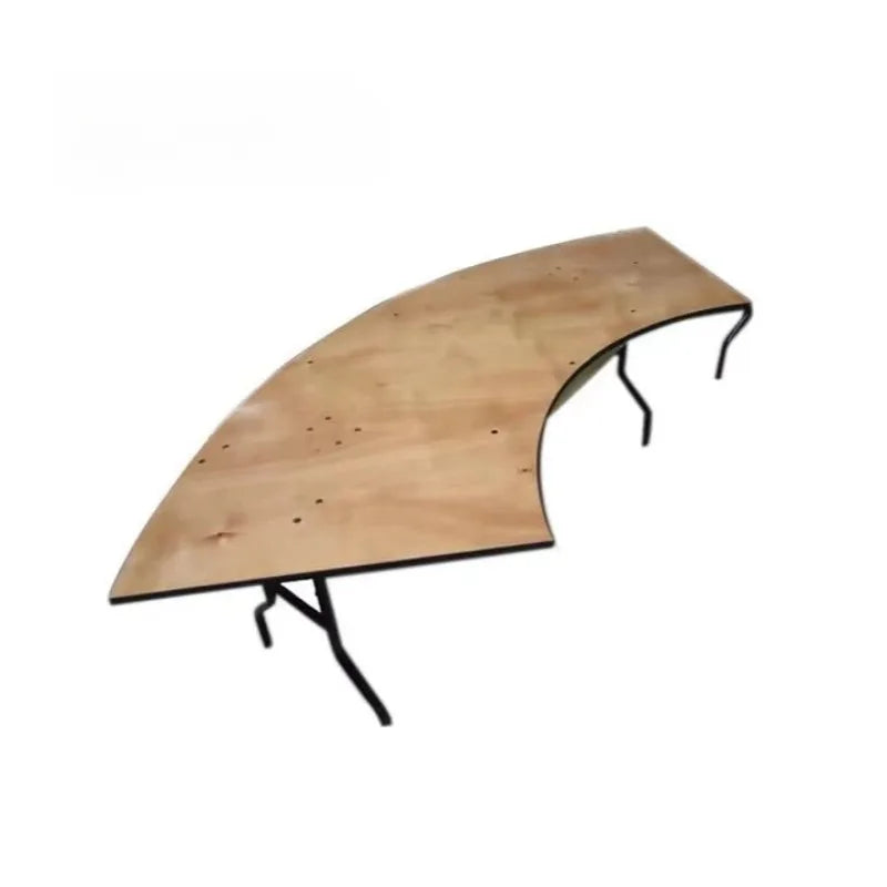 Manufacturer Wholesale Serpentine Wooden Desk Folding S-shaped Serpentine Banquet Table