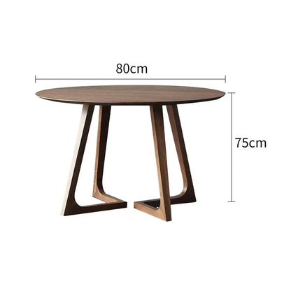 High-End Minimalist Solid Wood round Dining Table.  Compact Home Use Ideal for Apartments Home Furniture