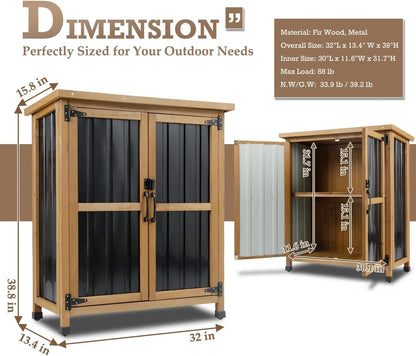 Outdoor Storage Shed, Garden Storage Cabinet