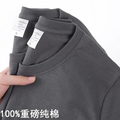 100% Cotton T-shirt,  Men /Women Solid Colors,  O Neck,  Short-sleeved Tops, Summer, Loose, Half-sleeve T Shirt Unisex M-4XL