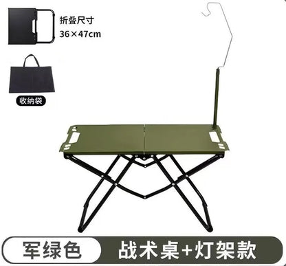 Portable Folding Camping Table,Stainless Steel Outdoor Dining Table,Compact Design for Camping,Beach, BBQ,and Hiking (Foldable)If you want want the table AND the carrying bag buy BLACK.  Green carrying bag is almost gone.  Gr