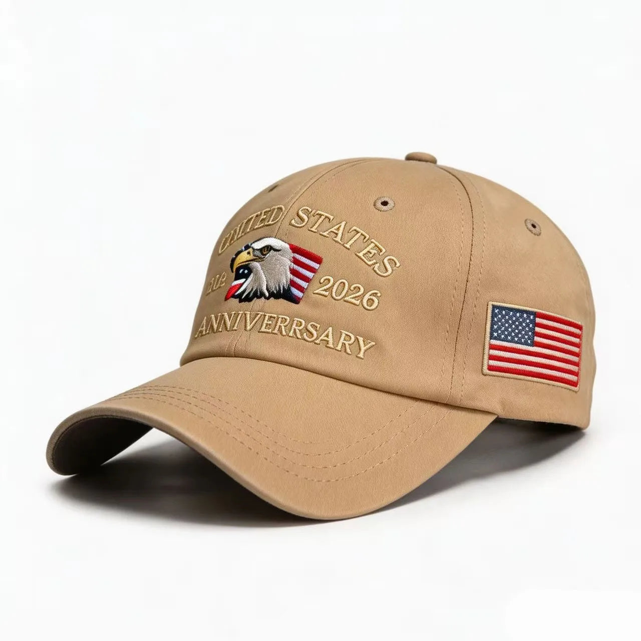250th Anniversary Twill Baseball Cap Unisex Sun hat,  Visor cap, Unable to verify the type of finish on the cap.  Fabric of cap is cotton.