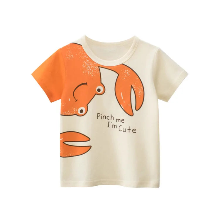 Children Short Sleeve T-shirts Version,  Kids Clothing,  Boy Baby Cotton Tees, 2-9 Years, Summer  Tops