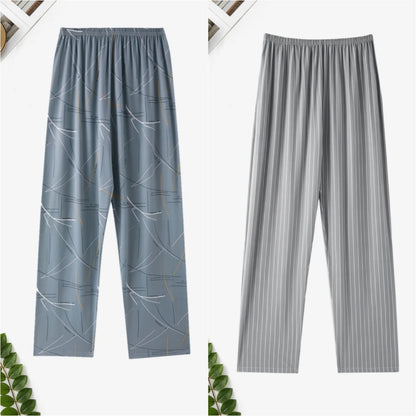 Long Pajama Pants  and Men's Spring, Summer and Autumn Loose wearable plaid prints, some solids.