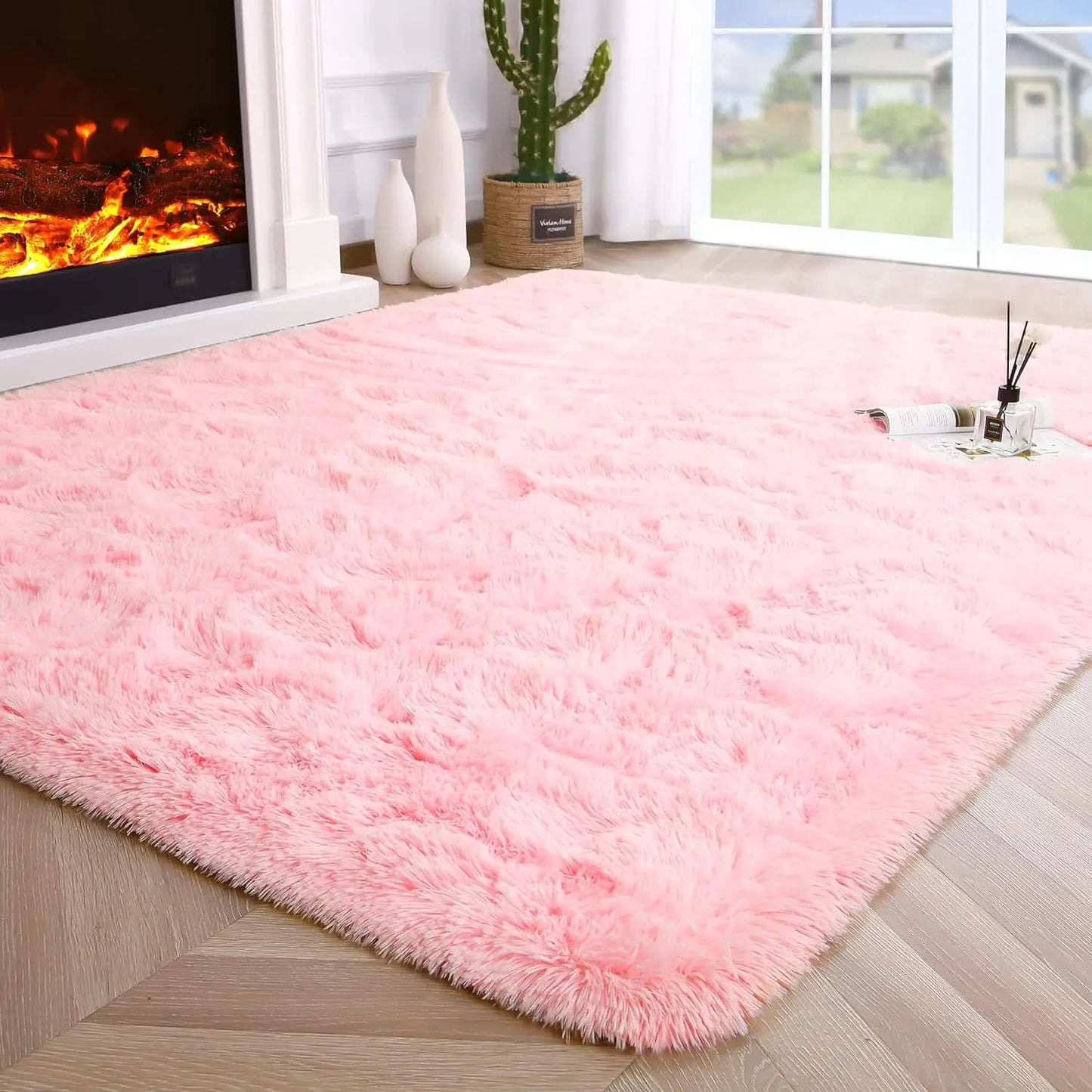 Fluffy Rugs for Bedroom Fuzzy Area Rugs for Living Room, and Soft Kids Carpet .  Non Slip Rugs for Hardwood Floors