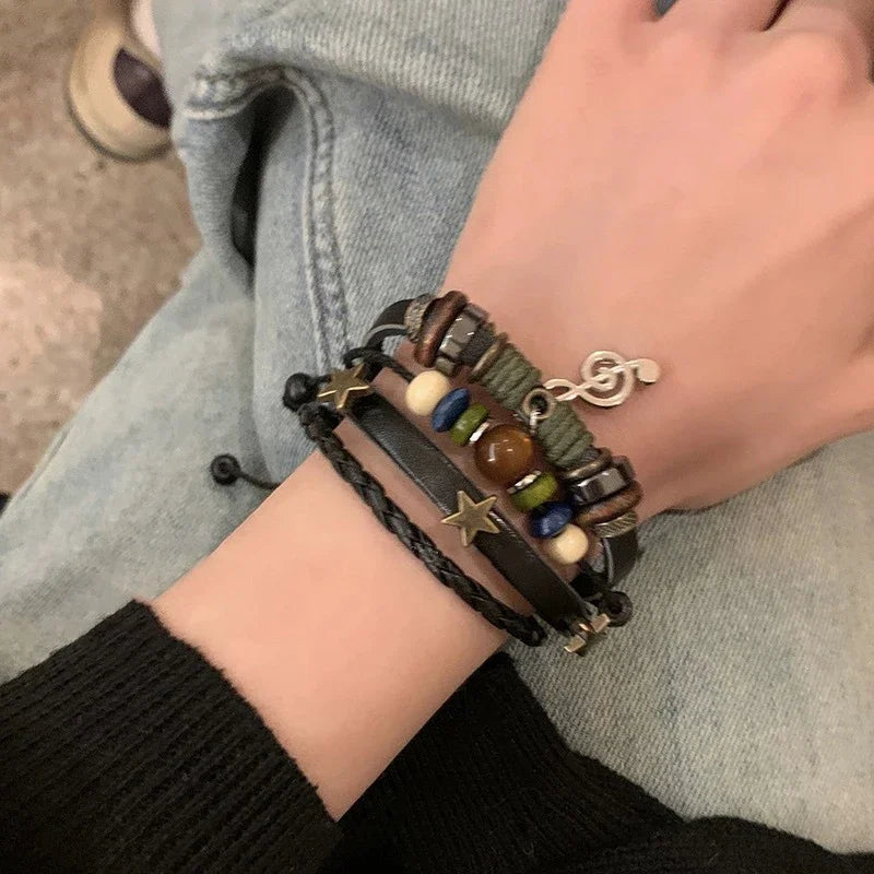 Black Leather Wristband Rivets, Adjustable Bracelet Cuff, Bracelets  for Women/ Men. Stud Bangle Unisex Jewelry