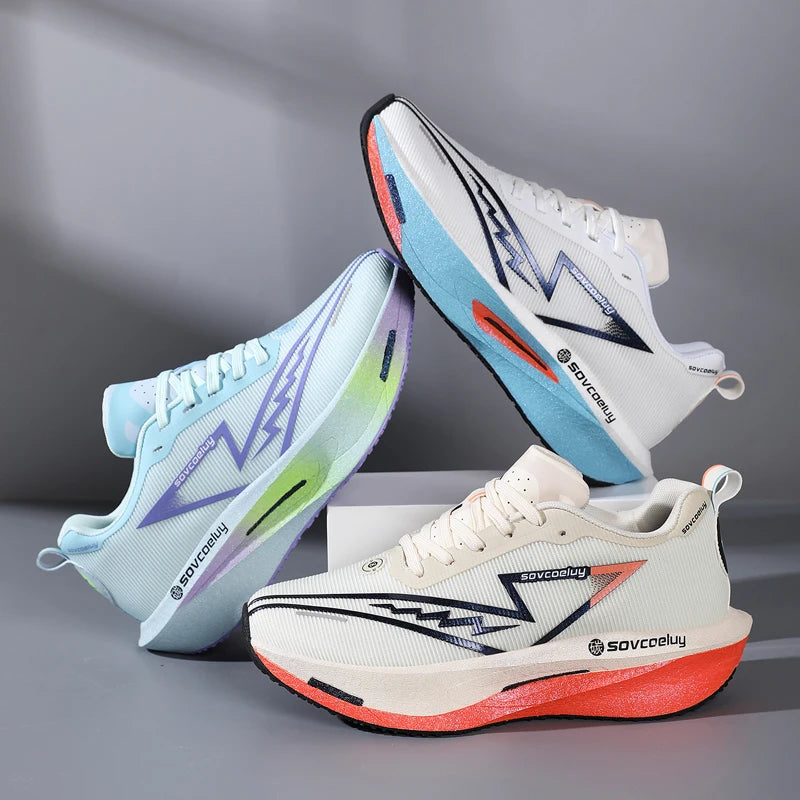 New Four-Seasons,  Versatile,  Non-Slip,  Shock-Absorbing Technology,  Carbon Plate Sports,  Casual Shoes Running , Fitness  Unisex.  Great availability except for WHITE with BLUE Sole, sizes 44 and 4.  These 2 sizes with WHI