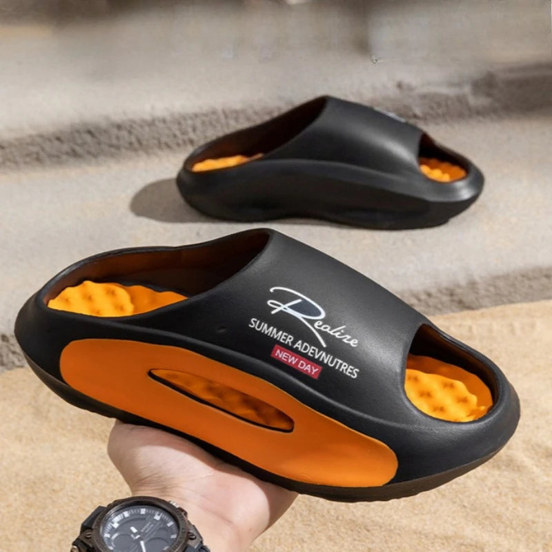 Mens  Leisure Slippers /Womens Summer House Shoes,  Soft EVA Anti-slip, Indoor, Beach Slides,Female/ Male Outdoor Street Sandals