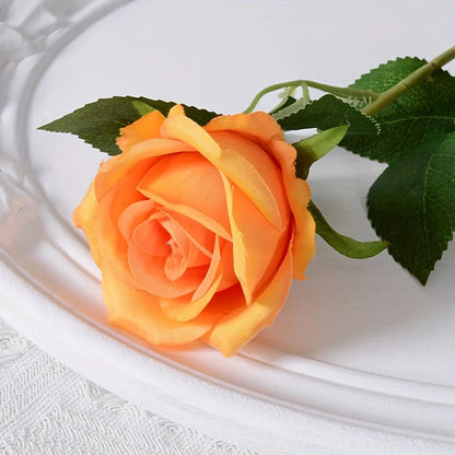 12pcs Realistic Artificial Rose Bouquet for Valentines Day, Weddings, Birthdays, and More  for Floral Arrangements
