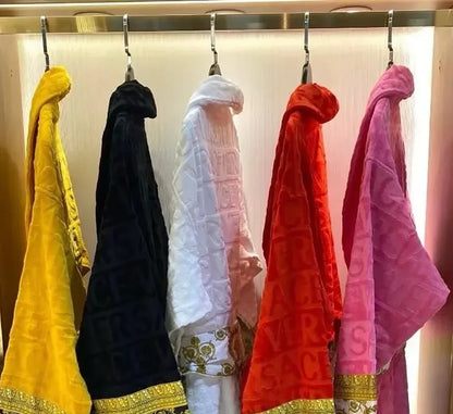 Bathrobe for Men and Women.  Sleepwear, Long Robe,  Cotton Luxury Hotel Style Pajamas, Homewear, Comfortable,  Plush Loungewear