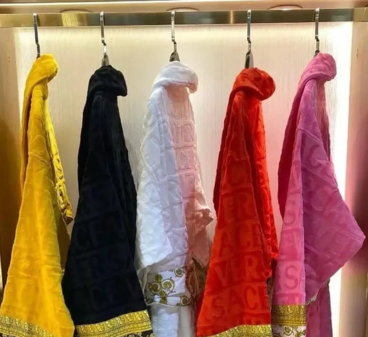 Bathrobe for Men and Women.  Sleepwear, Long Robe,  Cotton Luxury Hotel Style Pajamas, Homewear, Comfortable,  Plush Loungewear