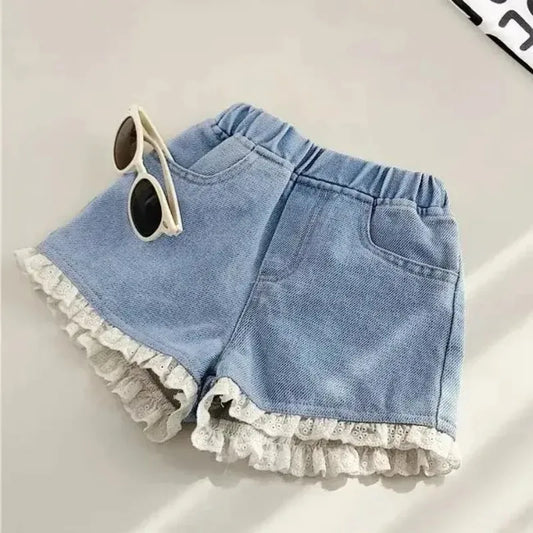 Baby Summer Cool, Cute Denim Clothing.   Shorts, Pants,  Jeans,  Clothes  for Children.   Girls Casual Short Trousers, Infant Bottoms