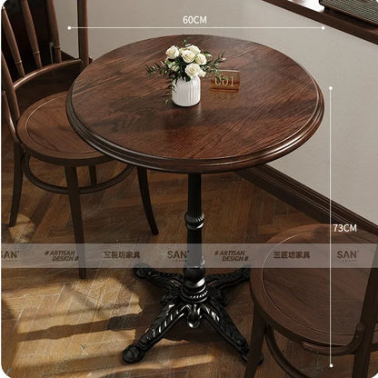 American Retro Cafe.   Solid Wood Table and Chair Combination  for Small space or Restaurant.