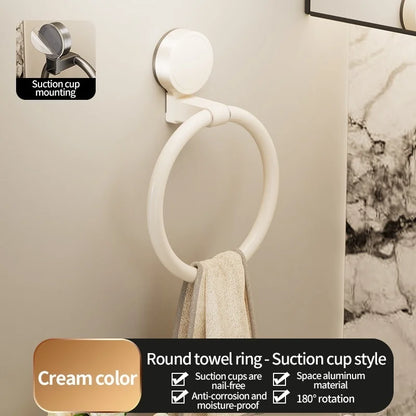 No Need To Drill,  Suction Cup bathroom towel ring,  Kitchen towel rings, toilet wall hanging hand towel ring,