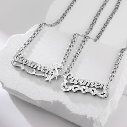 Sipuris Custom Name Necklace For Women Golden Choker Stainless Steel Personalized Corrosion Process Jewelry Wedding Gifts