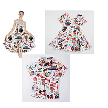 Cruise Dress Family Outfits Mother Son Daughter Summer Matching Dress