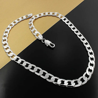 925 Sterling Silver Necklace For Men's  or WOMEN 16/18/20/22/24 Inches Classic 6MM Chain Luxury Jewelry . Perfect for MOTHERS DAY and/Or FATHERS DAY