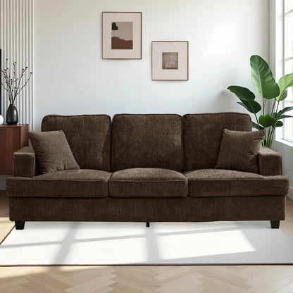 Sofa for Living Room, 89 inch Cloud Sofa in Chenile with Extra Comfy Soft Seats, Modern 3 Seater Sofas for Bedroom