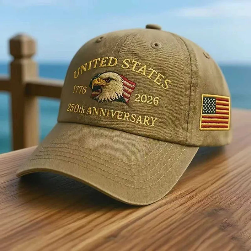 Flag  and USA Eagle Embroidery  on cap, Casual,  Breathable Sports Hat,  Outdoor Sunscreen Dad Hats For Women/ Men