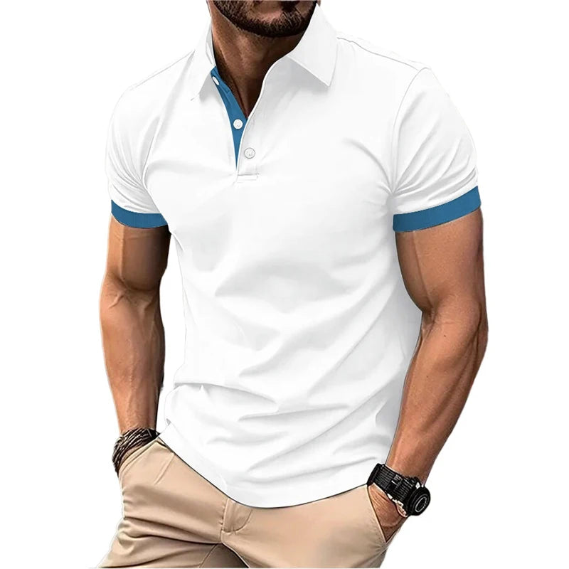 Summer Short Sleeve Polo Shirt for Men. Lots of  Stretch to the T -Shirts. Business Breathable, Lightweight Sweater
