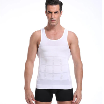 Men's Shapewear,  Slimming Body Corset Vest,  Shirt Compression for  Abdomen,  Tummy,  Belly,  Control  for Slim Waist Cinche.