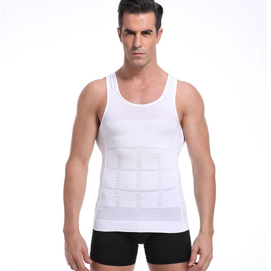 Men's Shapewear,  Slimming Body Corset Vest,  Shirt Compression for  Abdomen,  Tummy,  Belly,  Control  for Slim Waist Cinche.