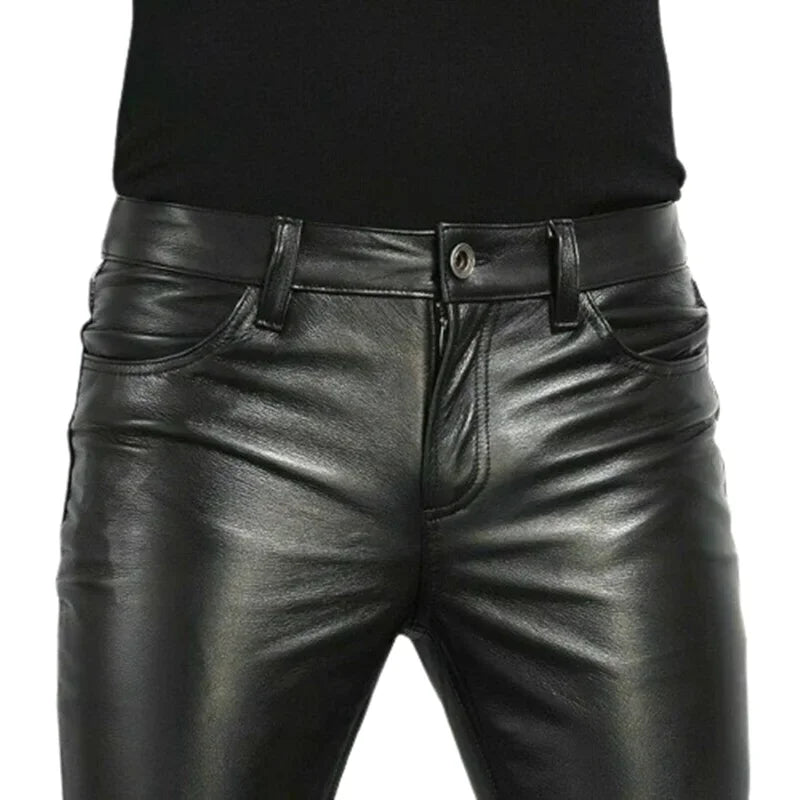 Choice PU Leather Pants for  Men But ONLY size 38 Available as of June 1, 2026.  Night Club Dance Pants , Men's Faux Leather, Slim Fit.