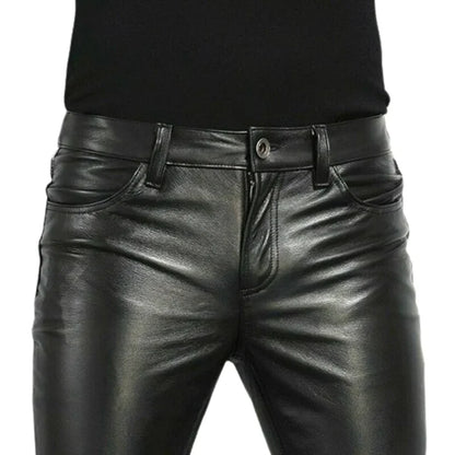 Choice PU Leather Pants for  Men But ONLY size 38 Available as of June 1, 2026.  Night Club Dance Pants , Men's Faux Leather, Slim Fit.
