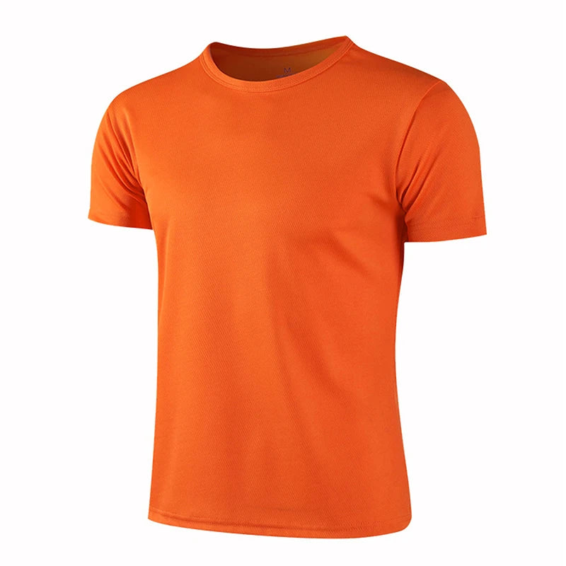 Quick-drying Round Neck Sport T-shirt Gym Jerseys Fitness Shirt Trainer Running T-shirt  for Men,  Breathable Sportswear